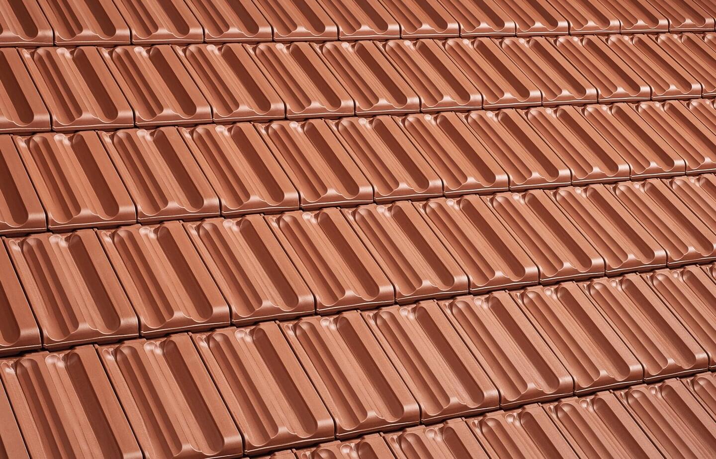 Falzziegel (Interlocking Tile) - Copper brown | Image roof surface | © © ERLUS AG 2021