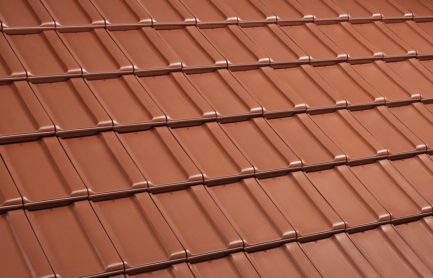 Reformpfanne SL - Kupferbraun | Dachflächenbild | © © ERLUS AG 2021
